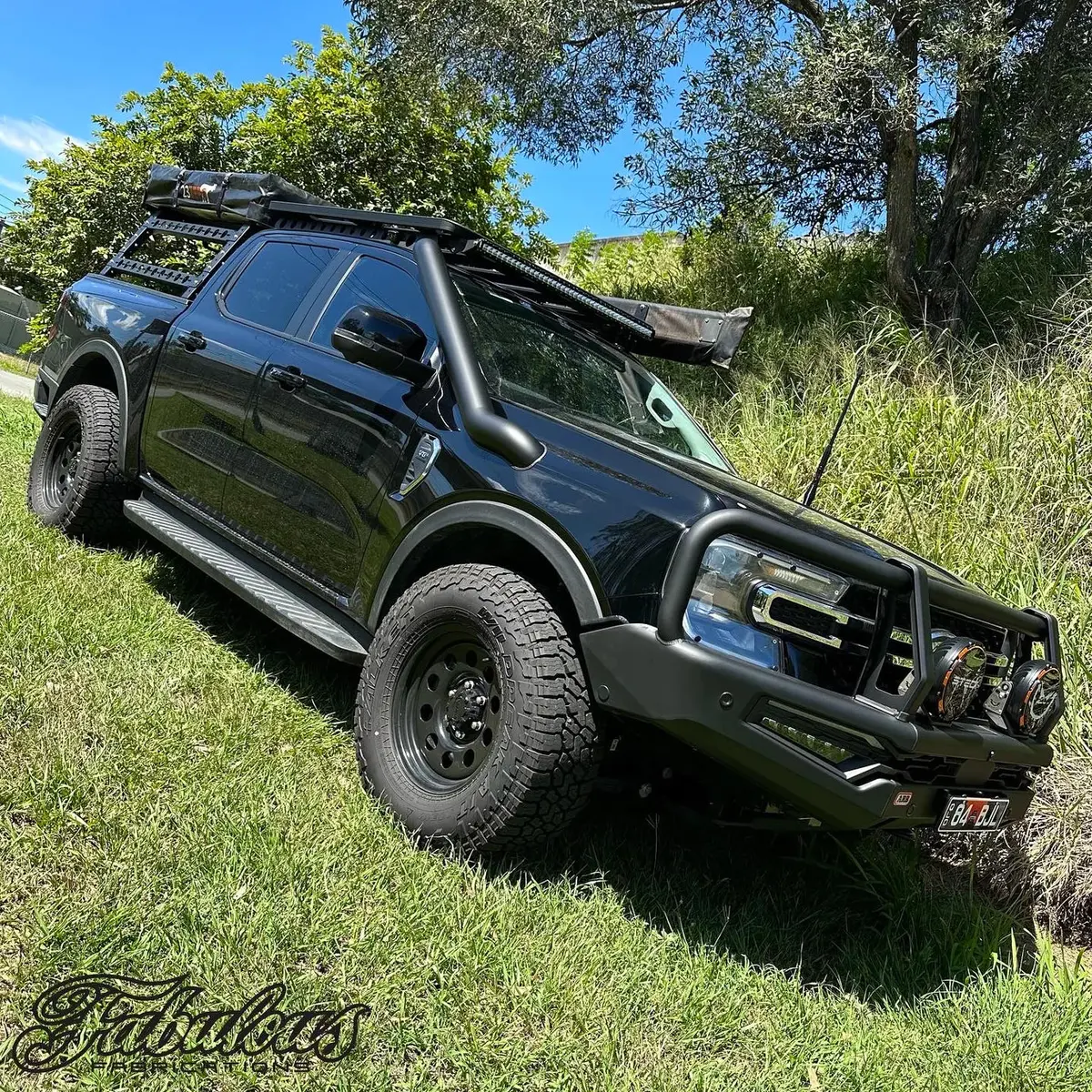 Fabulous Fabrications Ford Ranger Next Gen 4 Inch Stainless Snorkel Kit And Alloy Airbox Kit 1