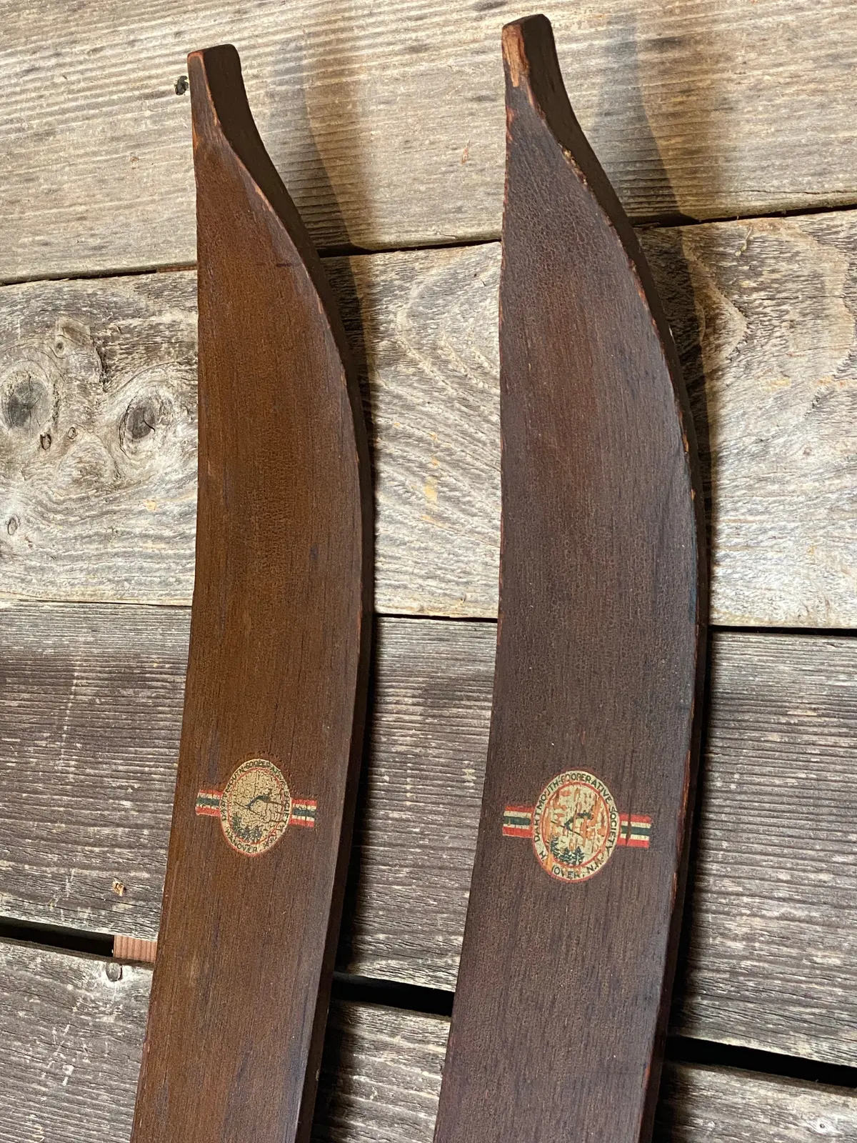 Vintage Dartmouth Wood Skis 1