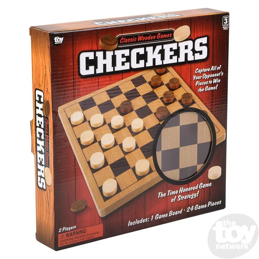 10" Wooden Checkers 1
