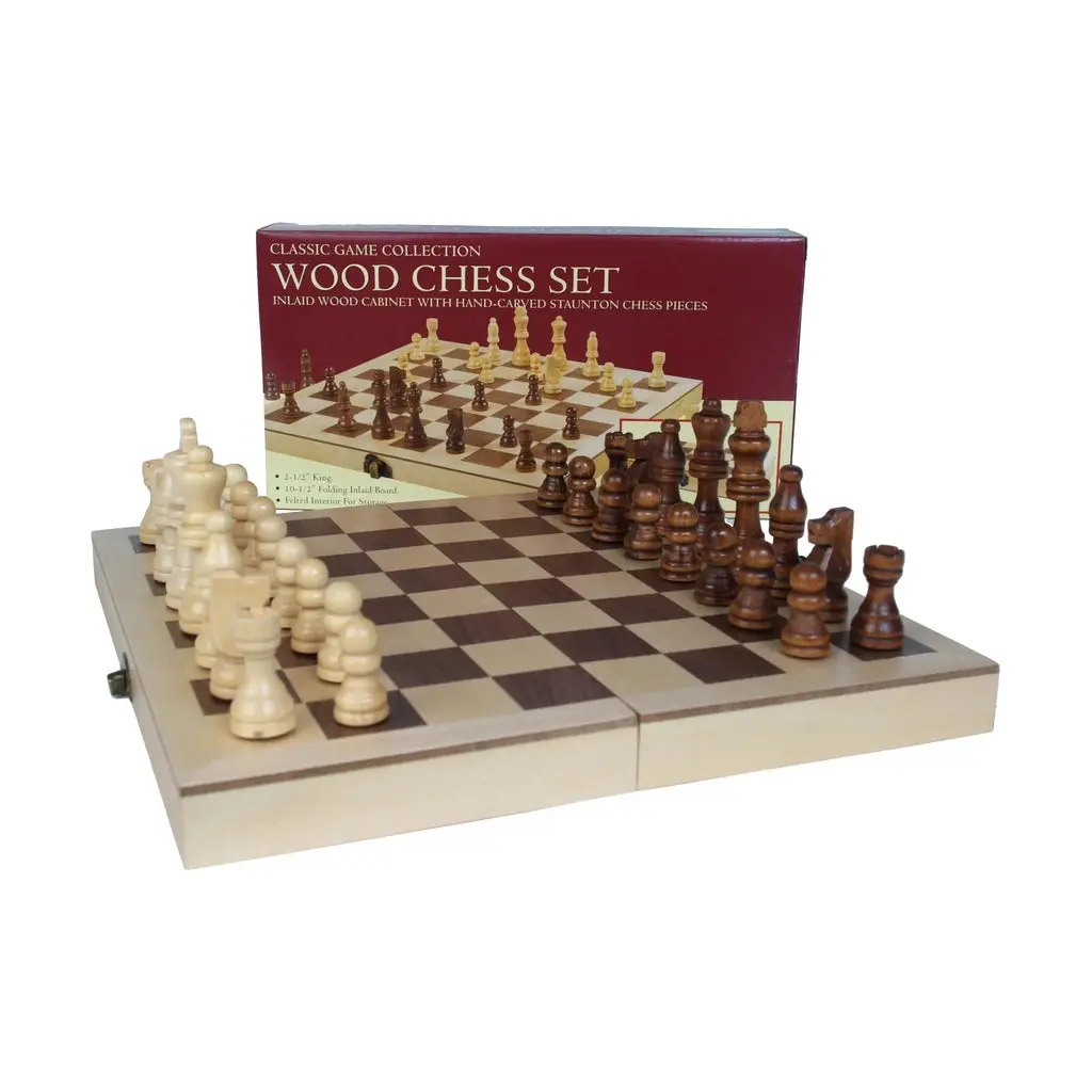10.5" Folding Chess Set 1