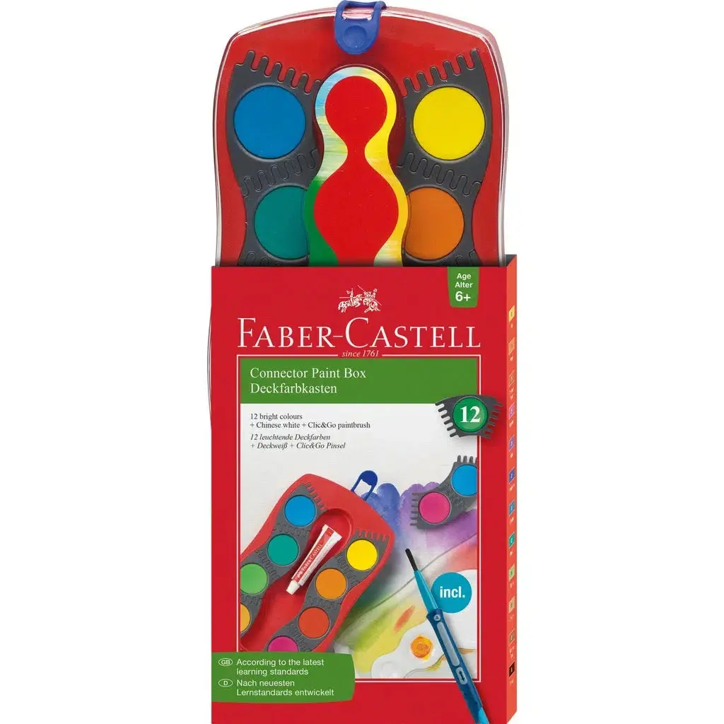 12 Connector Paint Box With Brush 1
