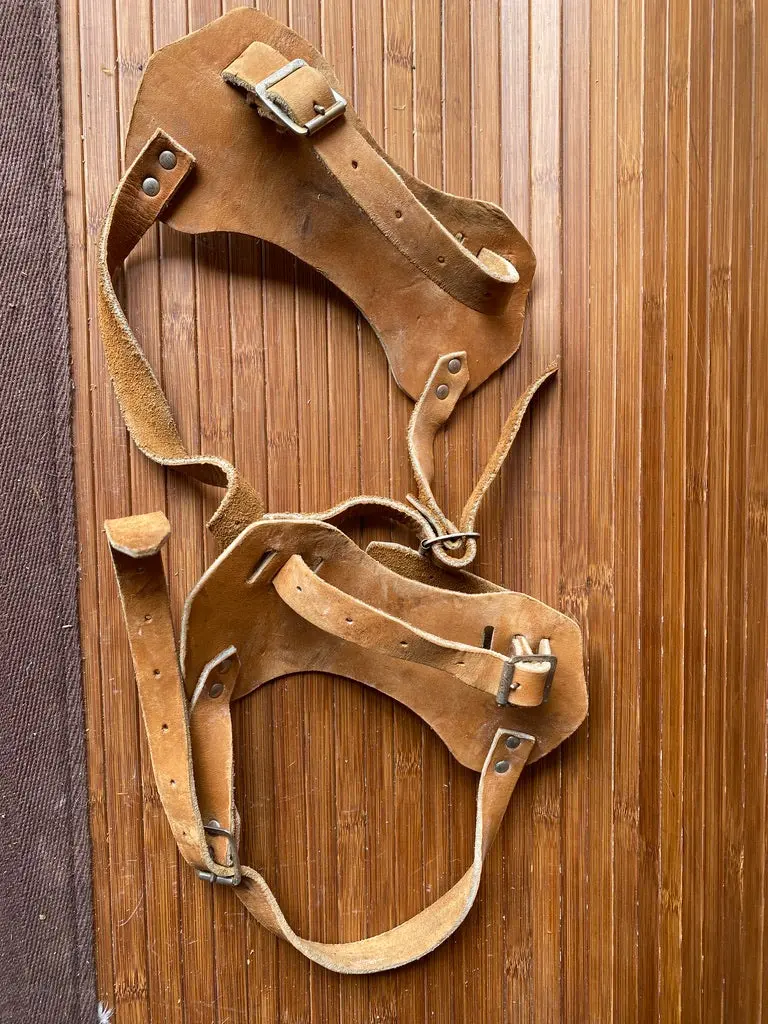 Vintage Leather Snowshoe Bindings 1