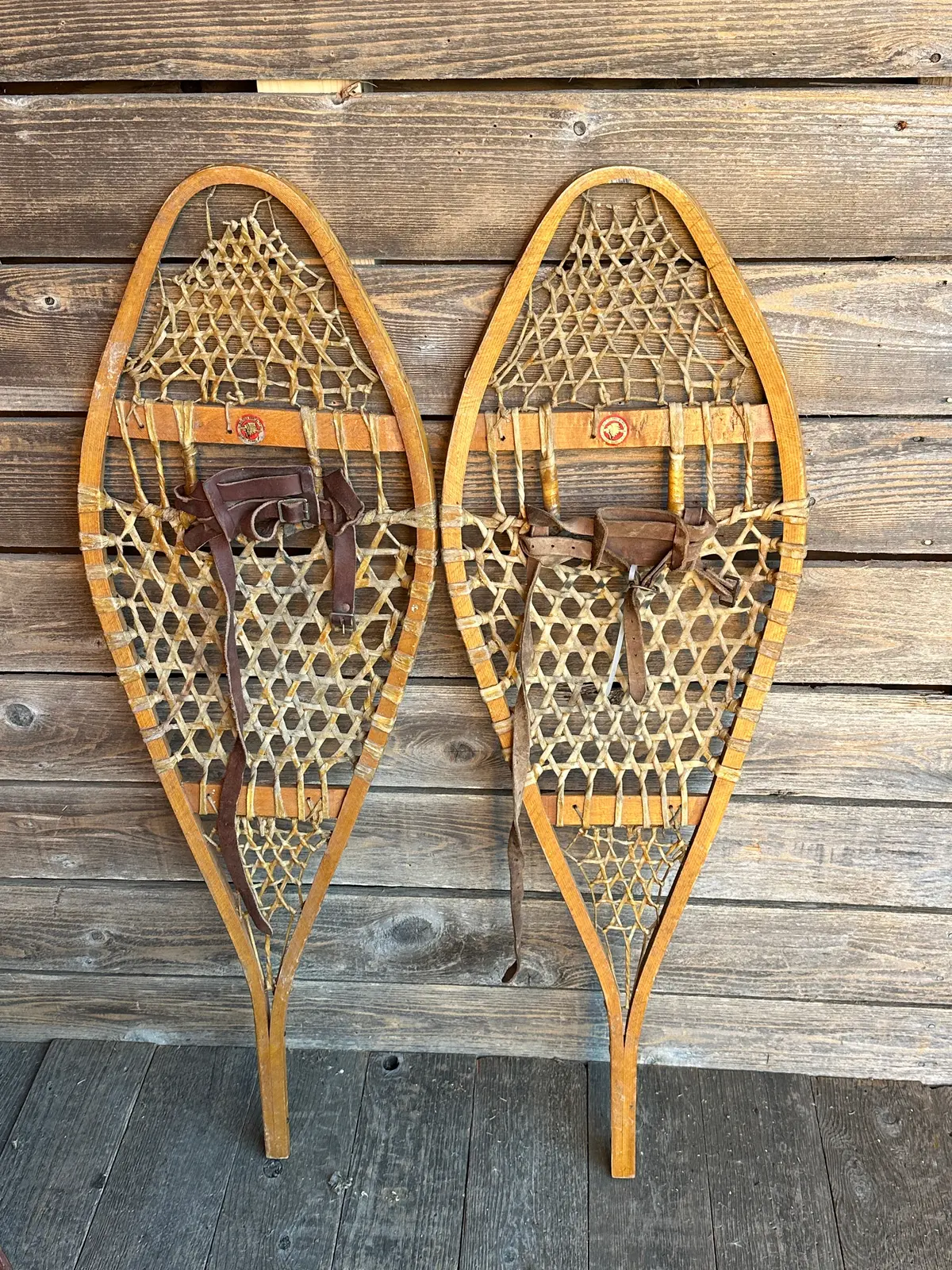 Vintage Wood Snowshoes For Decor 1