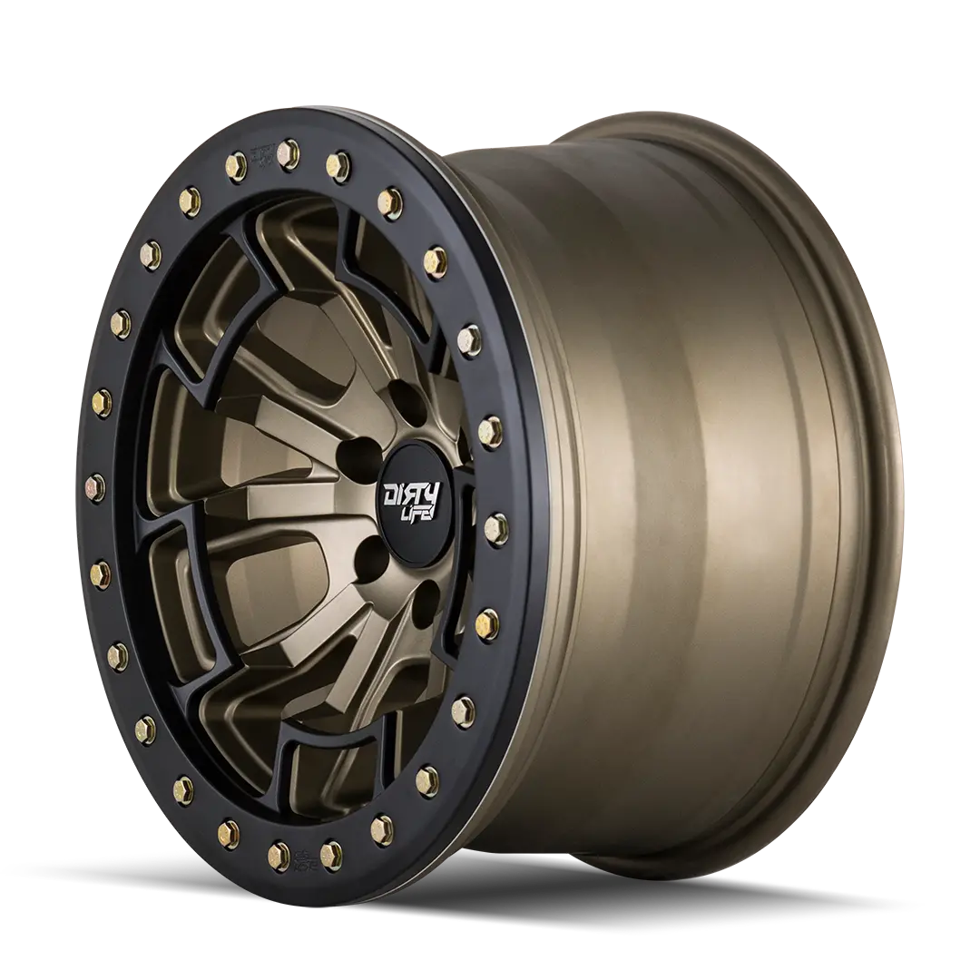Dirty Life 17X9 0P 6X114.3 Cb66.1 Dual Tek Dt1 Satin Gold Black Lip 1542Kg 2