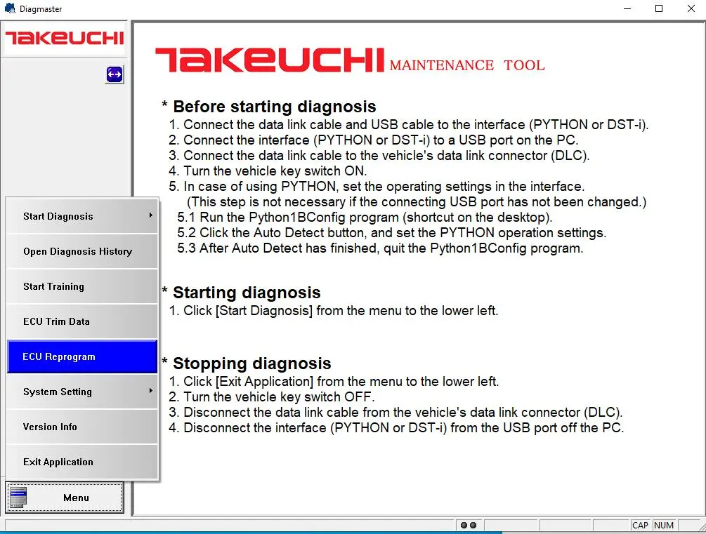 Kubota  Takeuchi Diagmaster Diagnostic Software 2024  - All Brands Database -  Dieci Manitou Merlo Carrier Bobcat Cnh 1