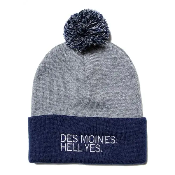Des Moines: Hell Yes Pom Beanie 1