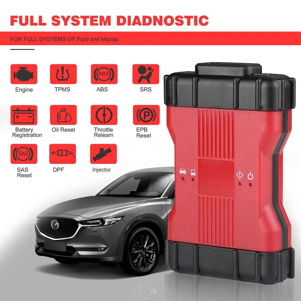 Ford Mazda Vehicle Communication Module Ii (Vcm Ii) 12V Models Diagnostic Adapter- Include Latest 2022 Ids Software ! 1