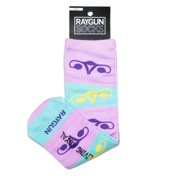 Uterus Outline Socks - Purple 1