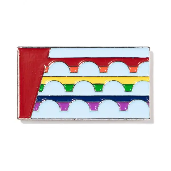 Dsm Pride Flag Enamel Pin 1