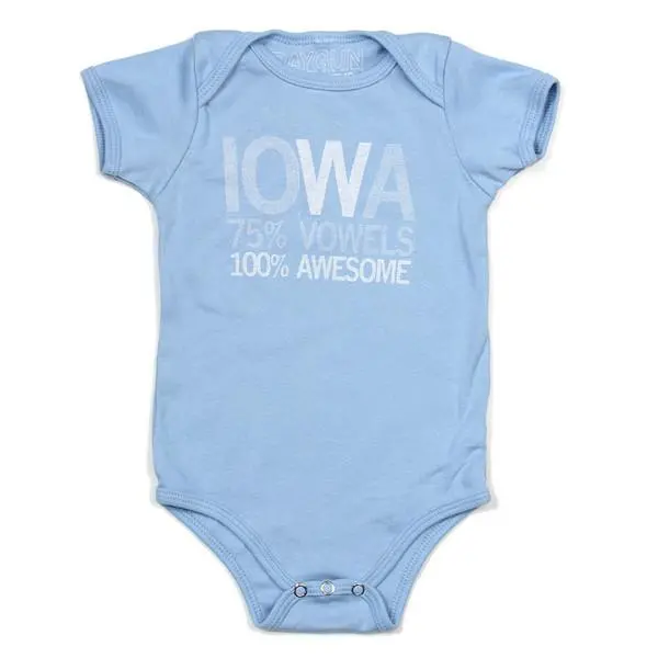 Iowa Vowels Onesie 1