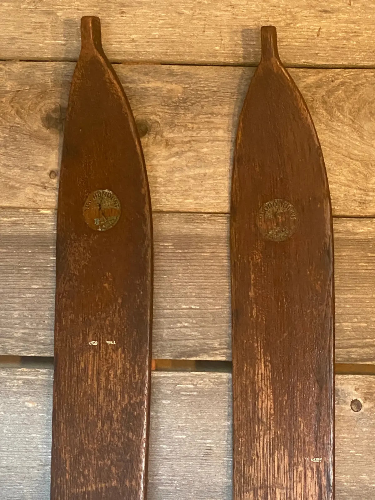Antique Broadmount Downhill Skis 2