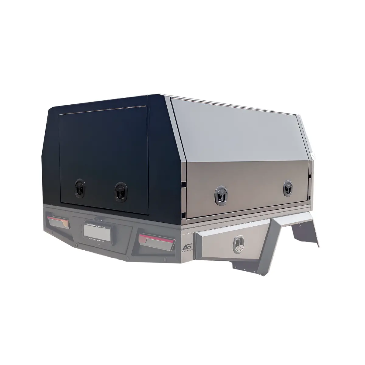1700Mm Aluminium 3 Door Canopy - Matte Black 1
