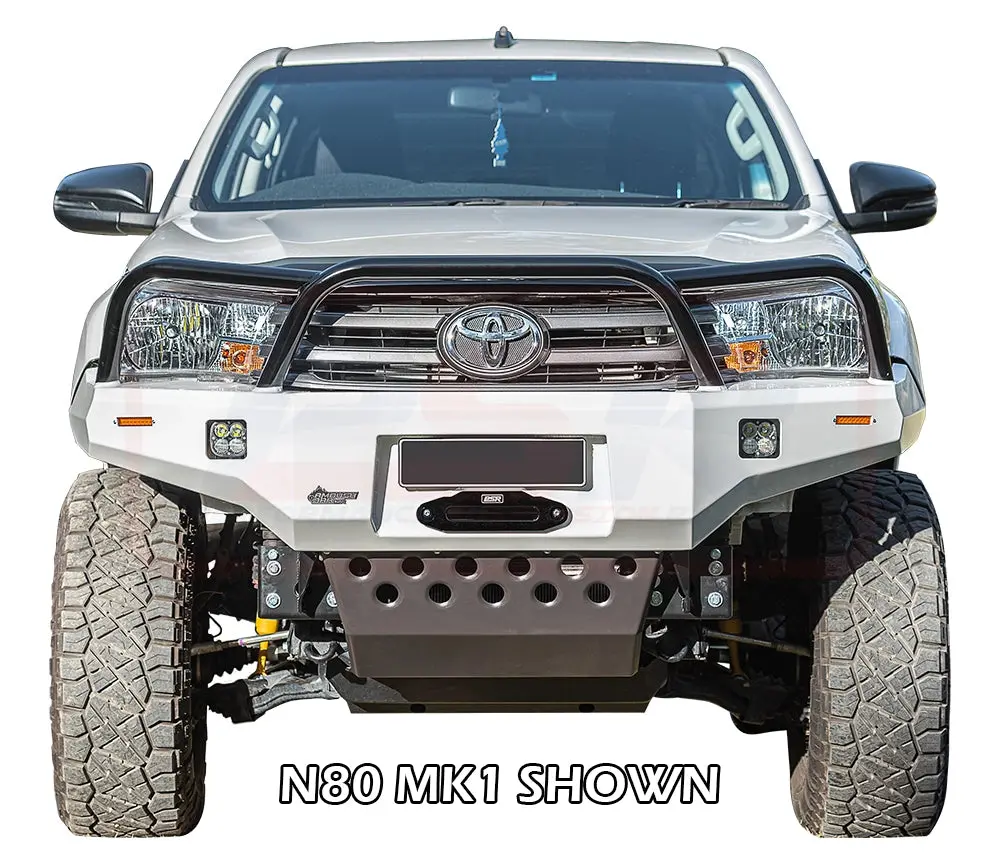 Psr Ambush Triple Hoop Bull Bar - Hilux N80 (2016-2020) Satin Black / Satin Black / Splash Guard (+$200) 1