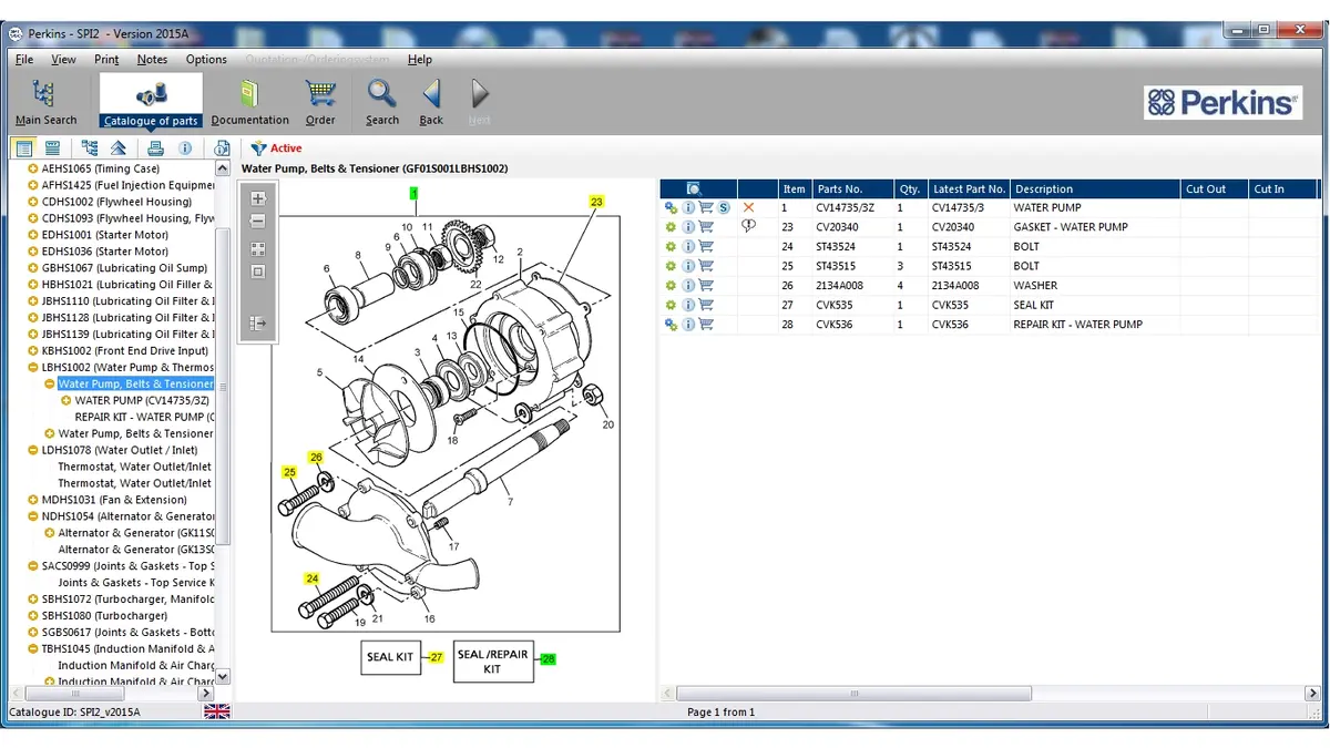 Spi2 V2018a Full Parts Catalog (Epc) & Service Information Software For Perkinss - Latest Version 2018 ! 1