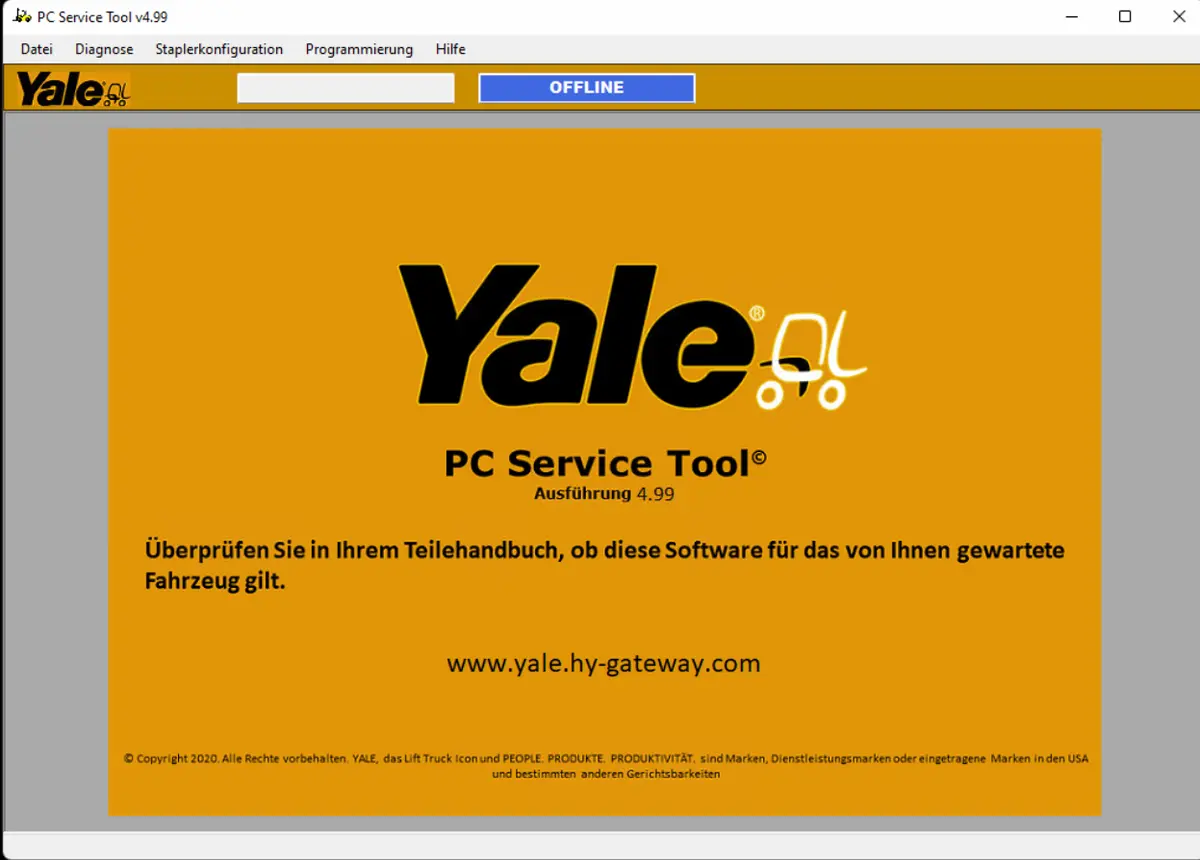 Yale Hyster Forklifts Pc Service Tool V 5.3 Diagnostic And Programming Software Latest 2024 1