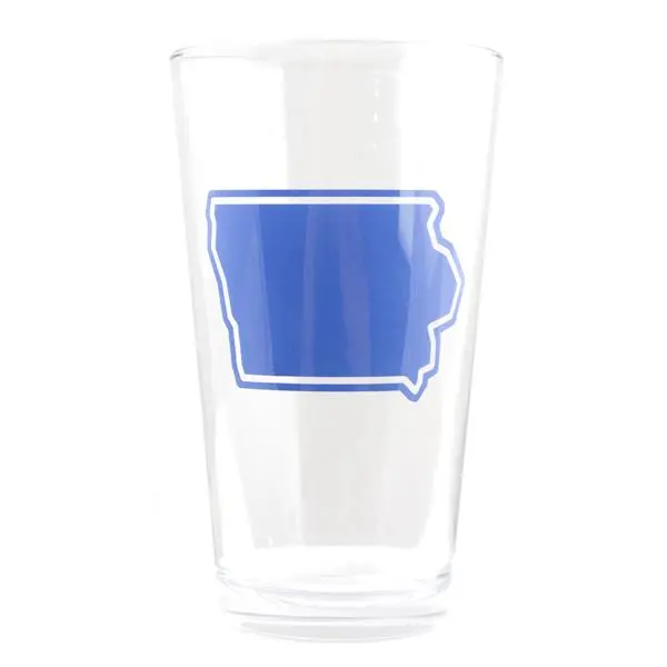 Iowa Outline Pint Glass 1