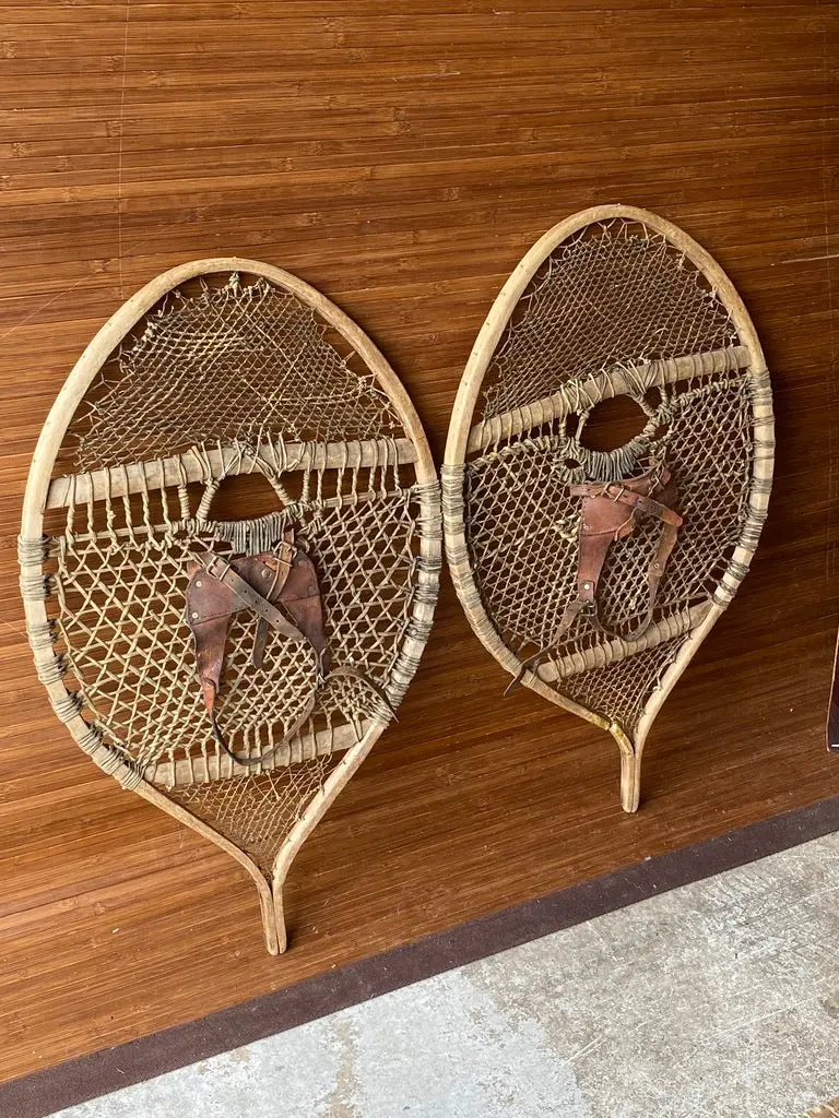 Vintage Canadian Bear Paw Snowshoes 1