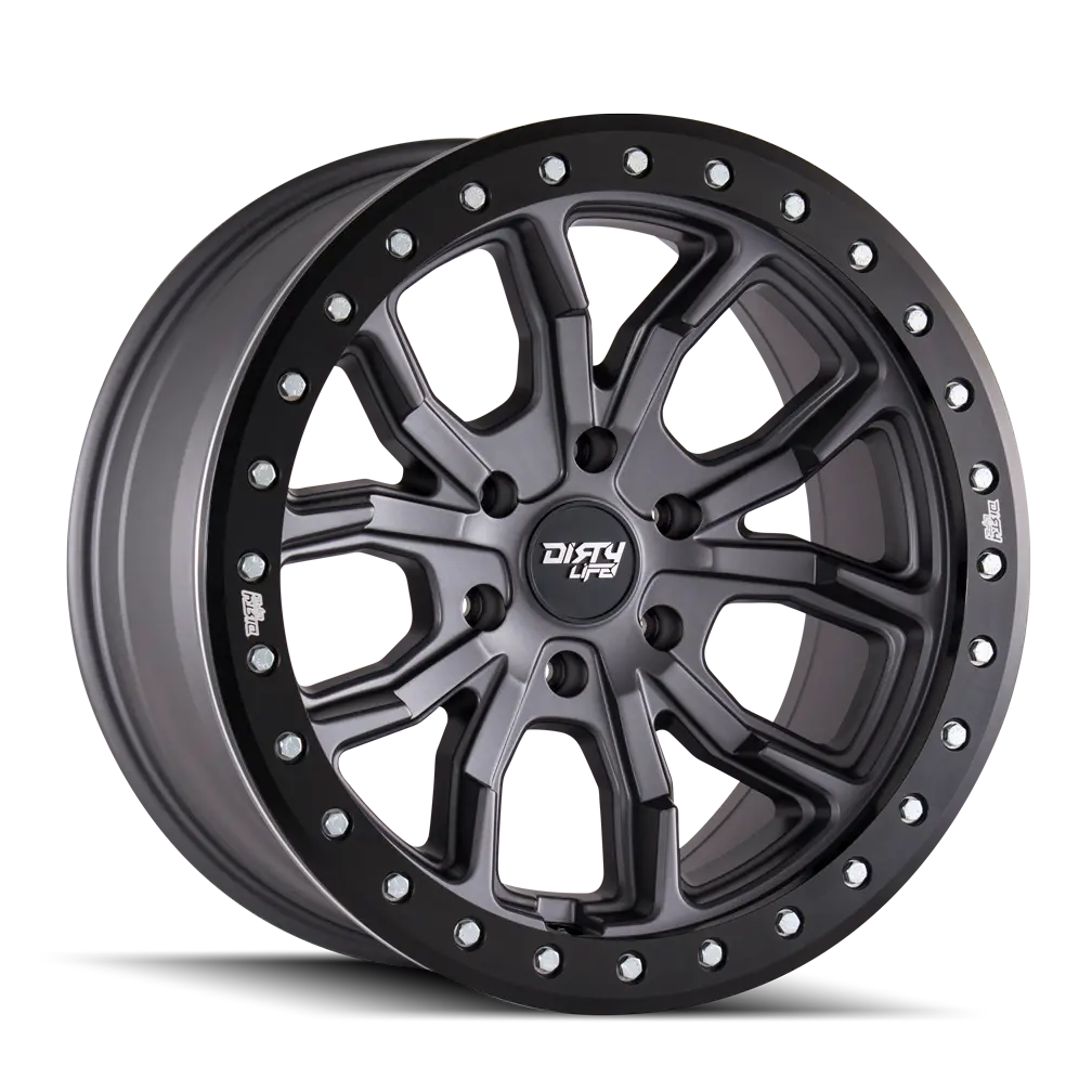 Dirty Life 17X9 12N 5X150 Cb110.2 Dual Tek Dt1 Satin Graphite Black Lip 1542Kg (Aw-4) 1