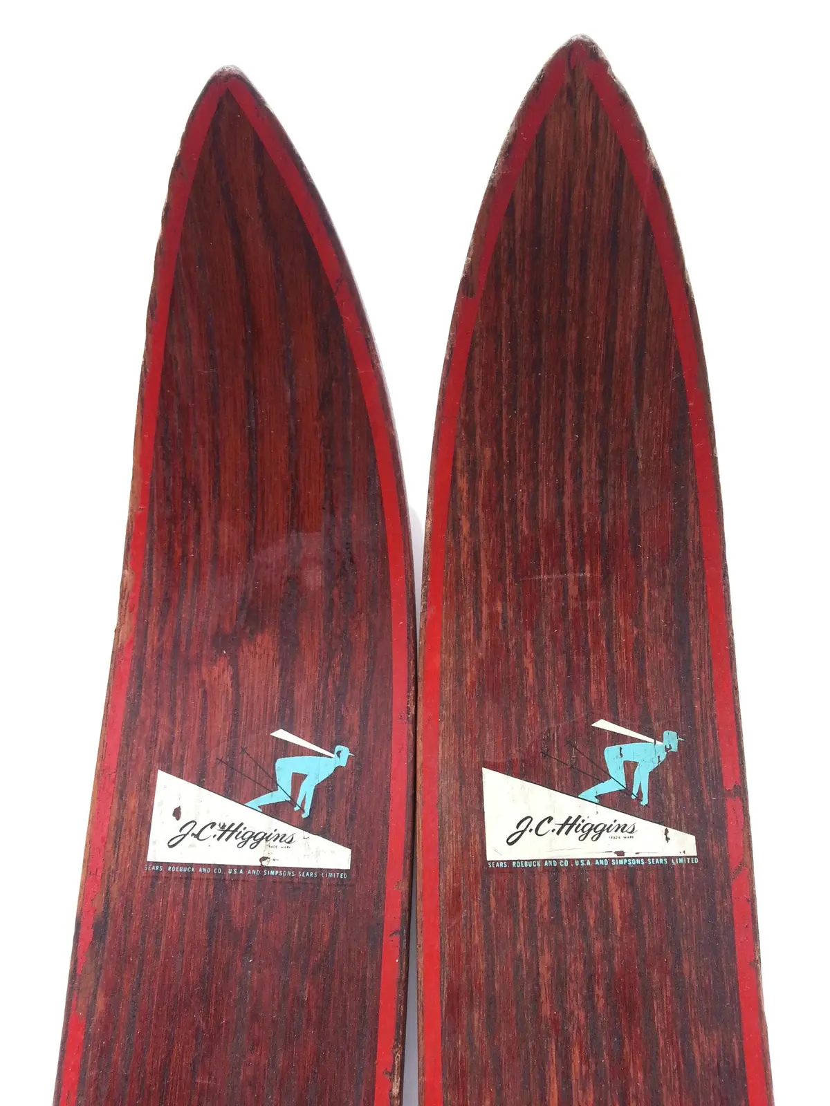 Antique Sears Brand Jc Higgins Wood Skis 1
