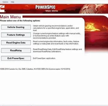 Cummings Powerspec 6.1.1.0 -Electronic Tool For Engine Operation - Full 2016 Version 1