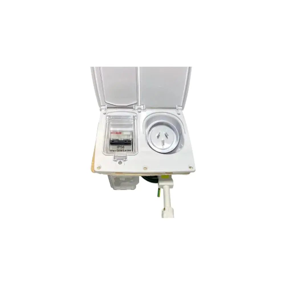 15A Ac Power External Inlet & 16A Rcd Ip44 - White 1