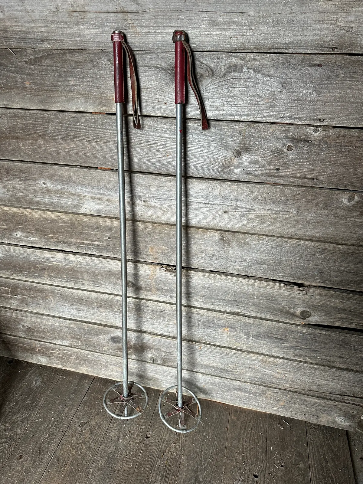 Vintage Metal Downhill Ski Poles 1