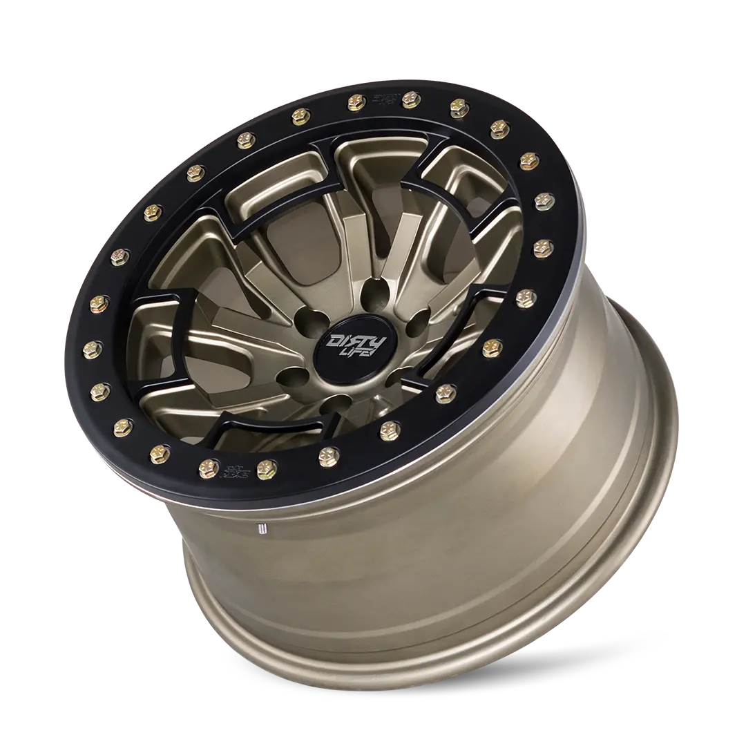 Dirty Life 17X9 12N 5X127 Cb71.6 Dual Tek Dt1 Satin Gold Black Lip 1542Kg 2