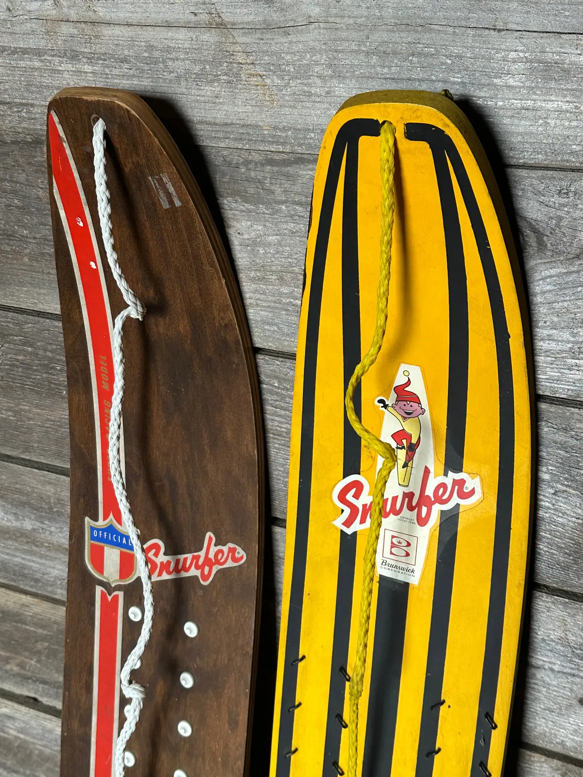 Pair Of Brunswick Snurfer Snowboards 1