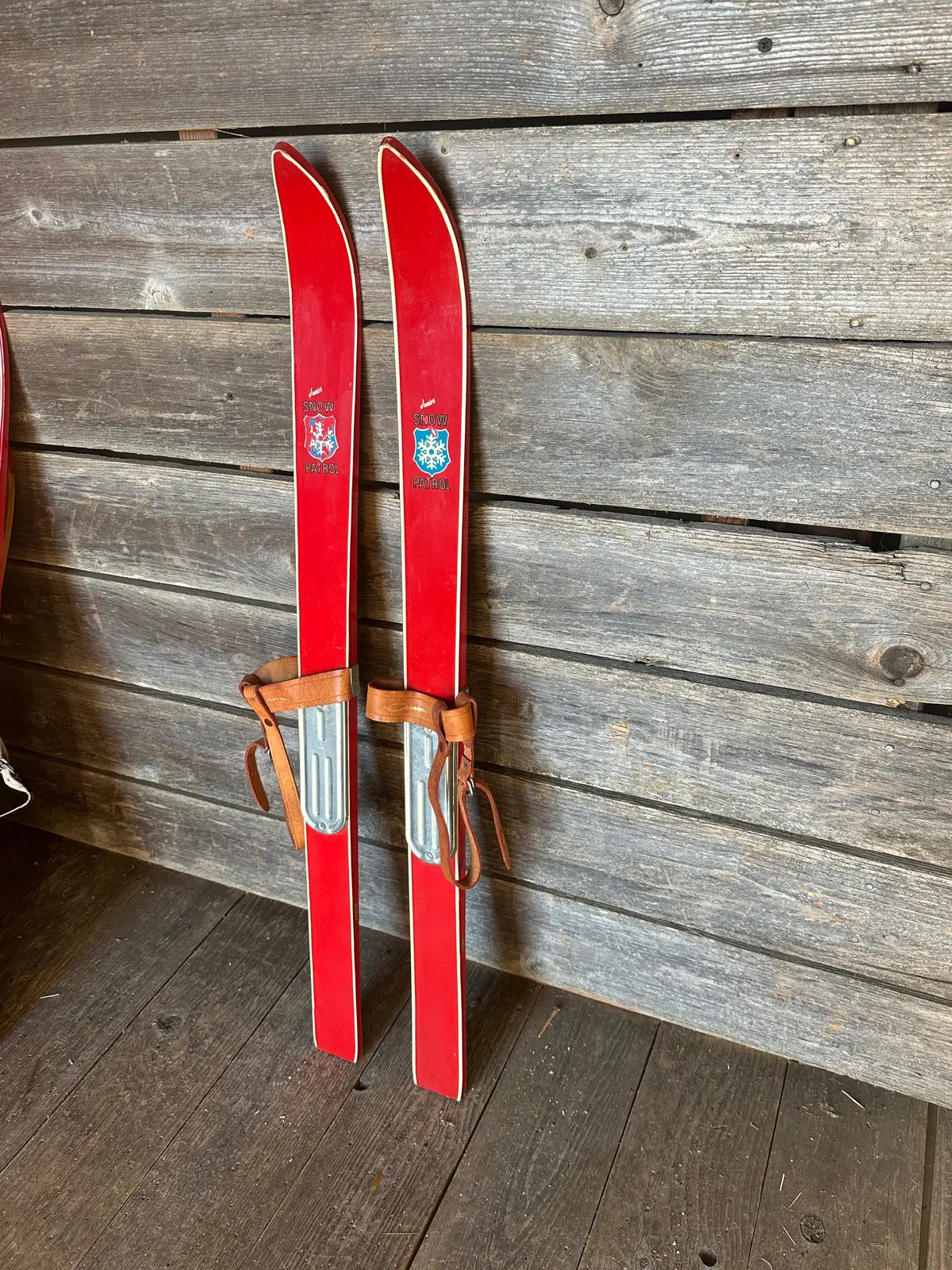 Junior Snow Patrol Skis- Red (1960S) 1
