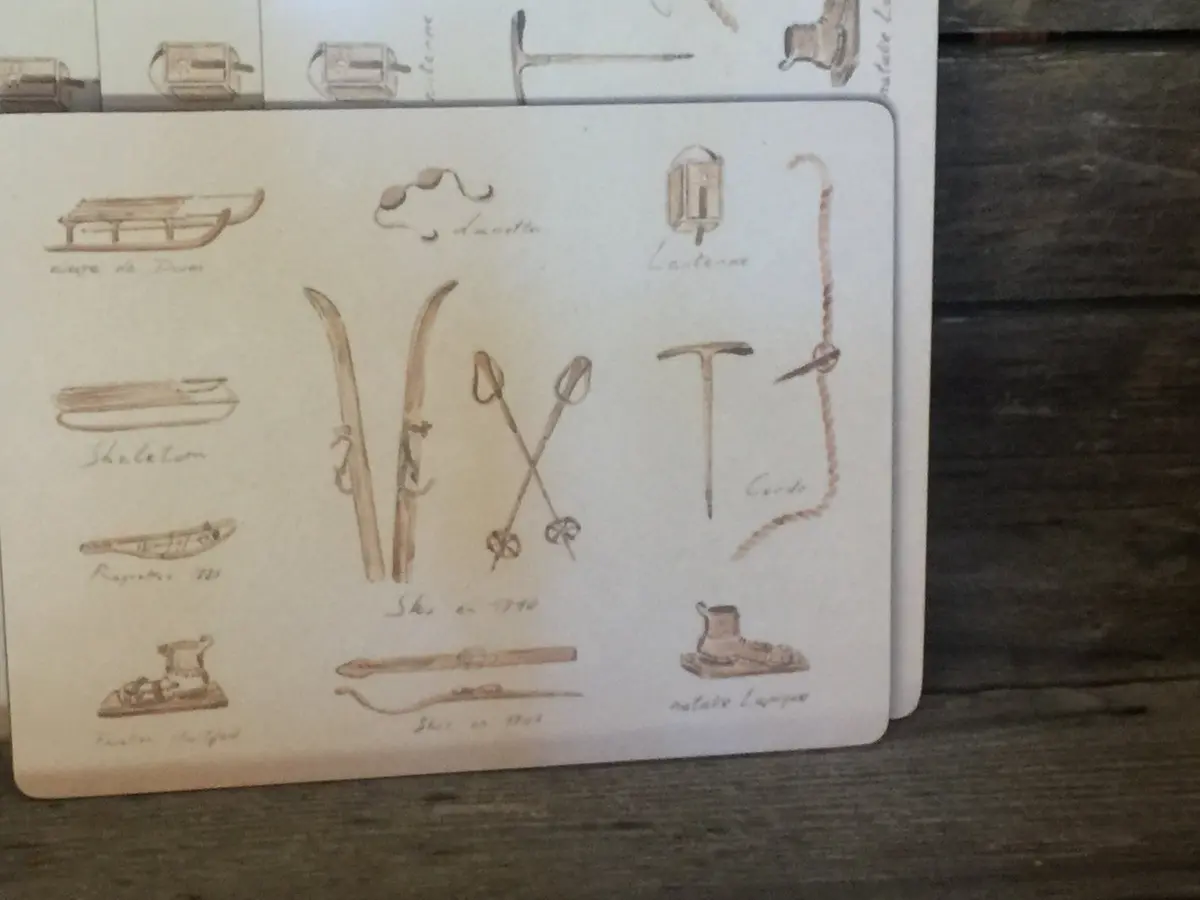 Placemats - Vintage Ski Print 1