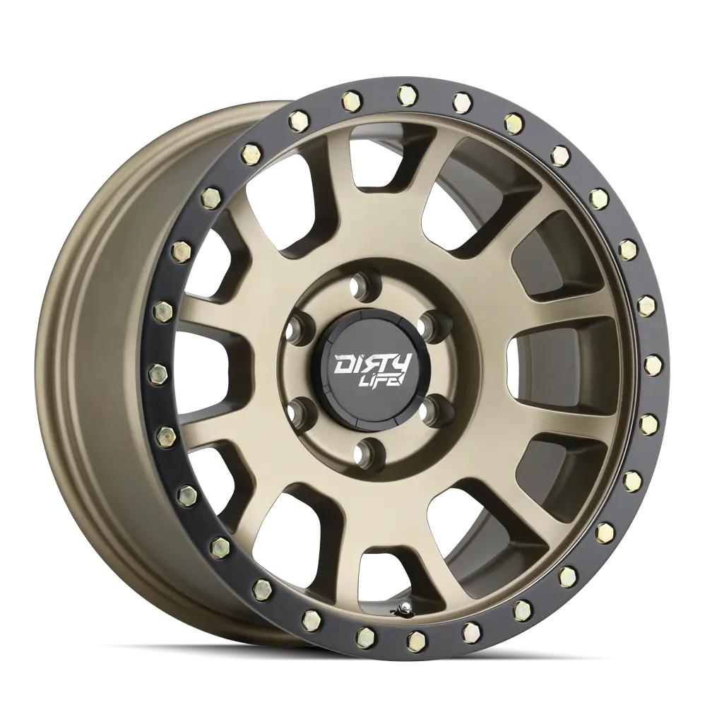 Dirty Life 17X8.5 5P 6X139.7 Cb106.2 Scout Matte Gold Black Lip Dnr 1