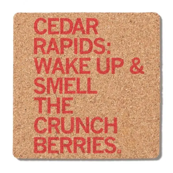 Smell The Crunchberries Cork Coaster 1