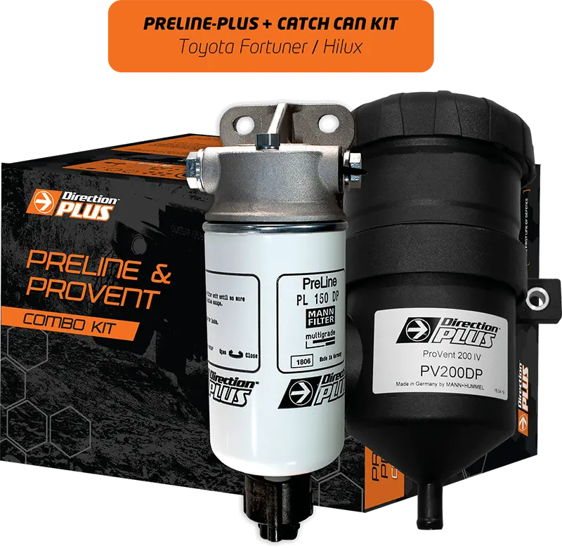 Direction Plus Diesel Pre Filter & Catch Can Combo Kit Toyota Hilux N80 2.8Td 1