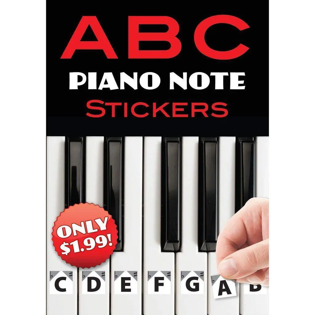 A B C Piano Note Stickers 1