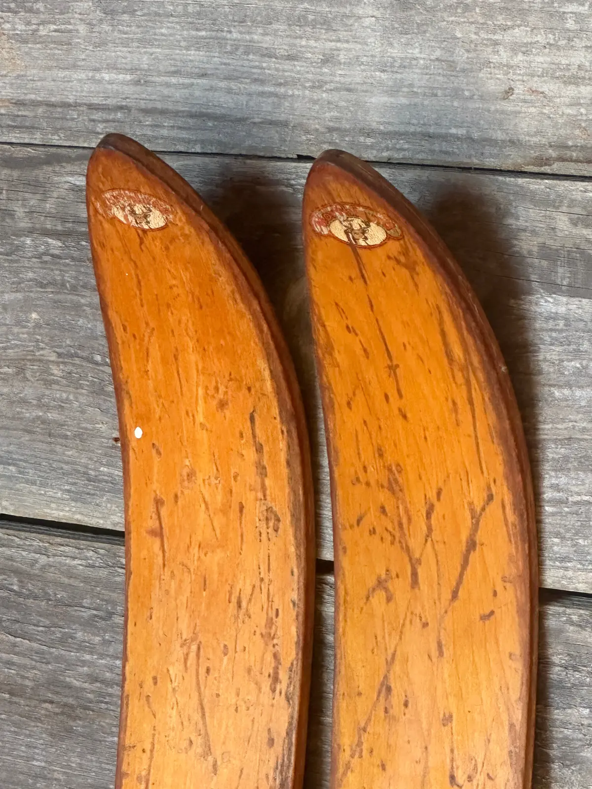 Antique Junior Northland Fis Wooden Downhill Skis 2
