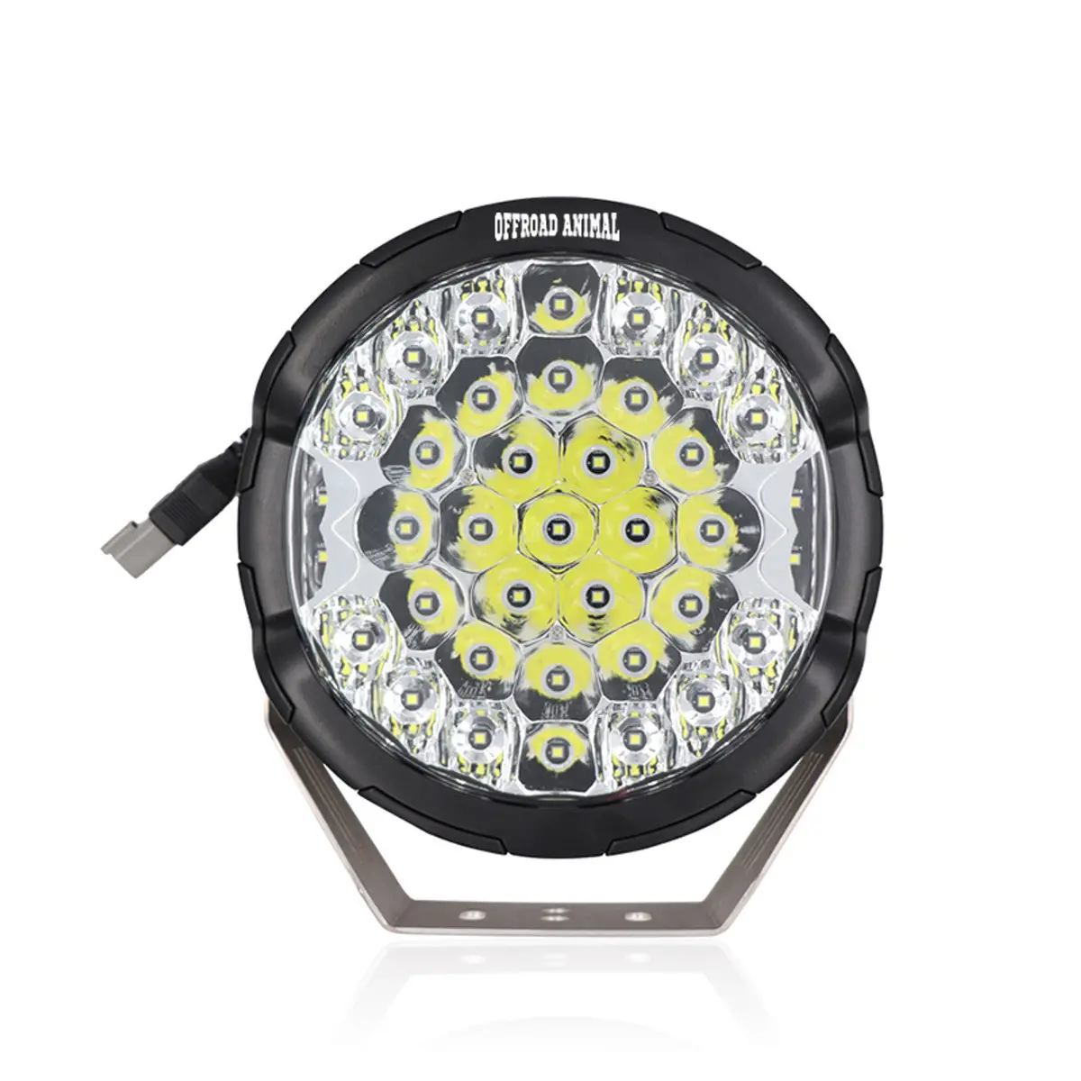 Offroad Animal Ass Kicker 9" Round Led Driving Light/Spotlight With Side Shooter (Pair) 1
