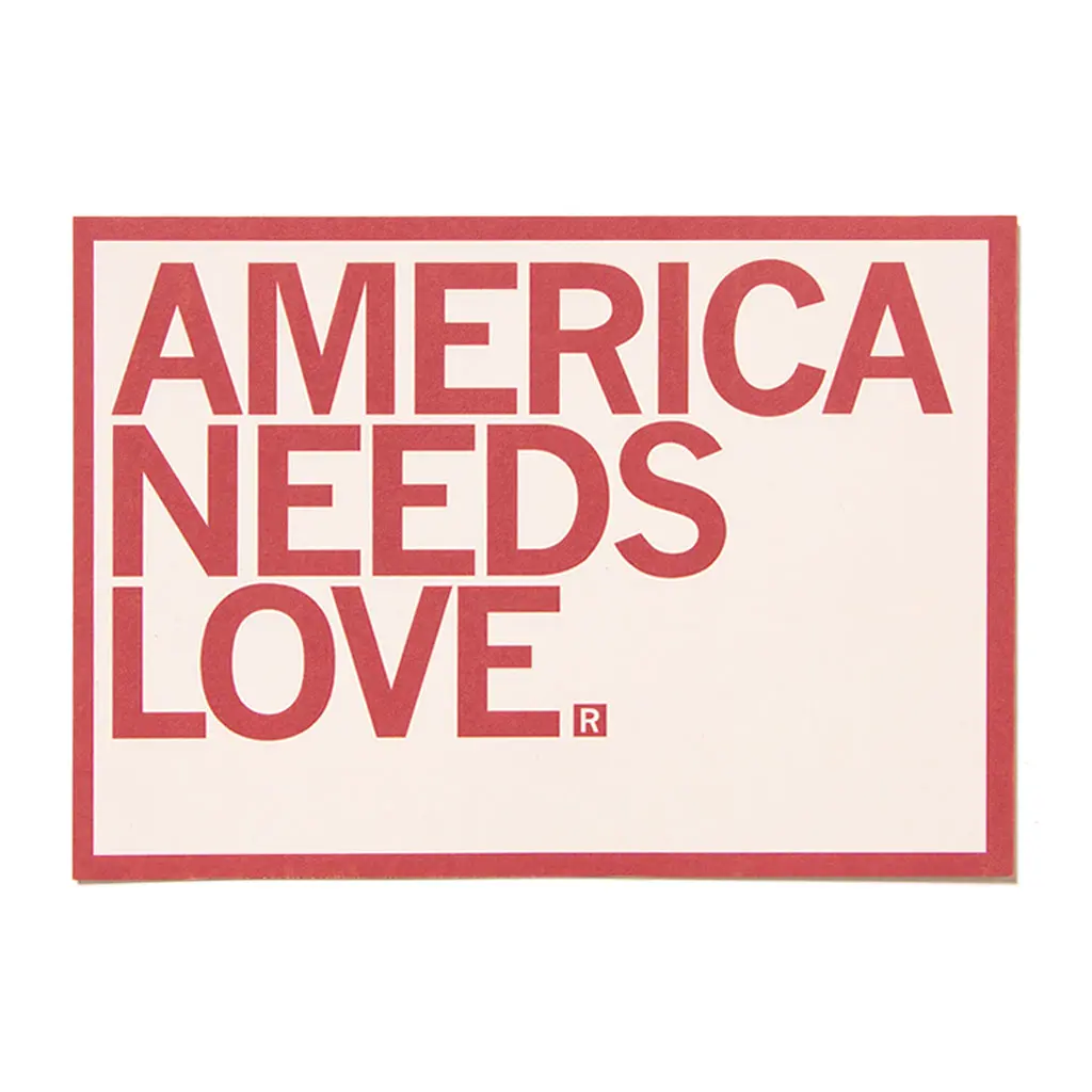 America Needs Love Postcard 1