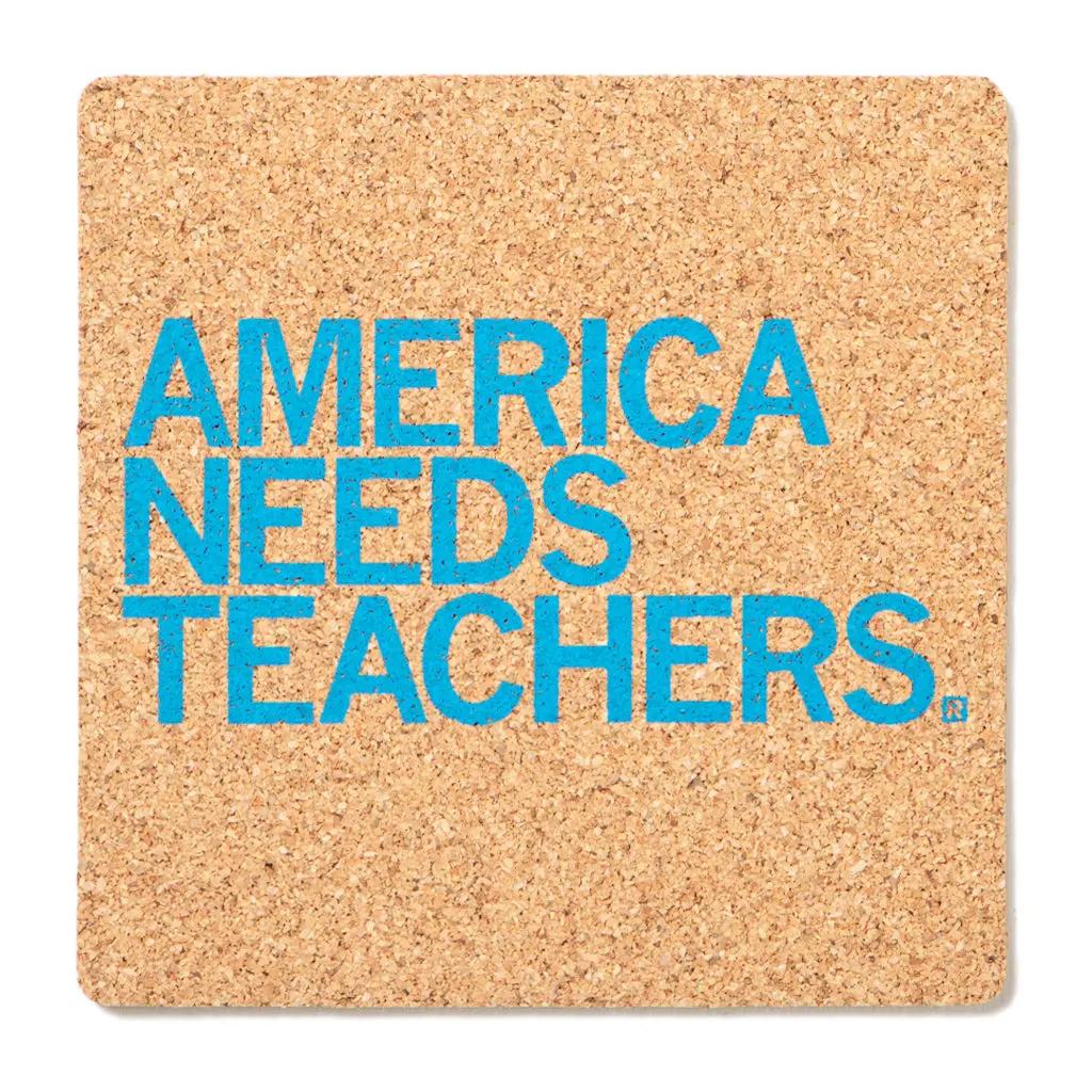 America Needs Teachers Cork Coaster 1