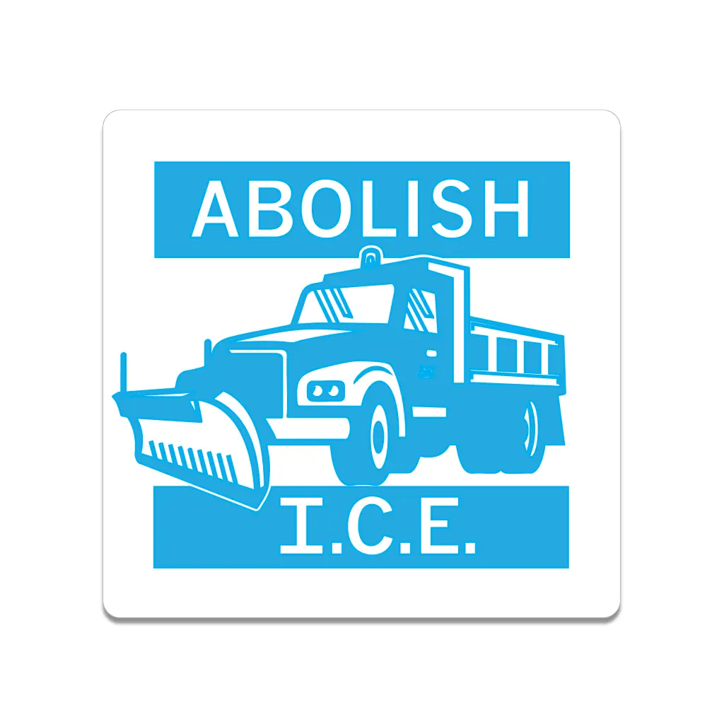 Abolish Ice Salt Truck Die-Cut Sticker 1