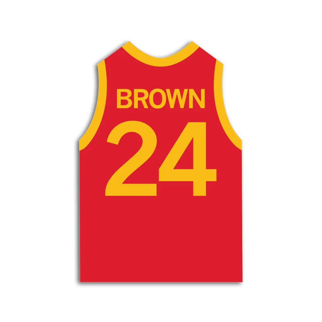 Addy Brown 24 Jersey Die-Cut Sticker 1