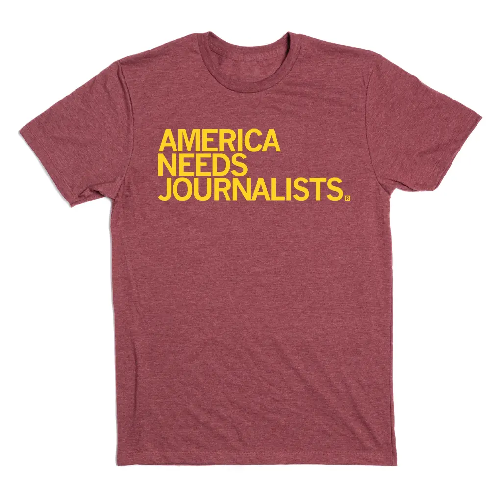 America Needs Journalists Cardinal & Gold 2