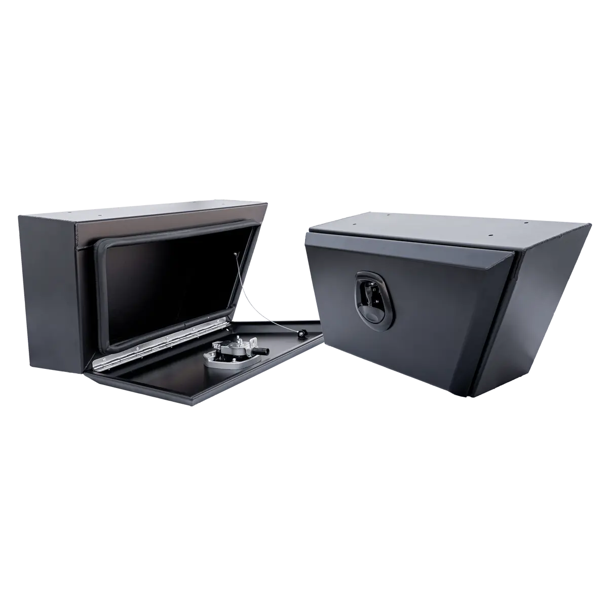 Front Square Under Tray Toolbox 1005Mm (Pair) - Matte Black 1