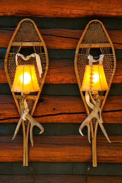 Antique Snowshoe Sconce Set 1