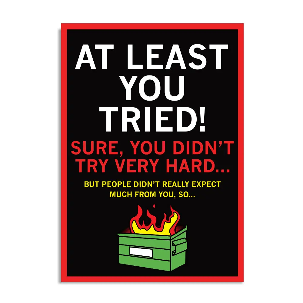 At Least You Tried Postcard 1