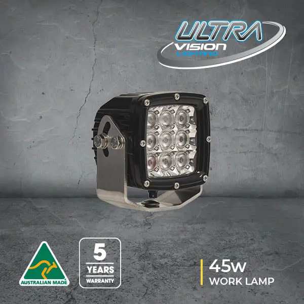 Atom 45W Led Work Lamp - Black Rim 1