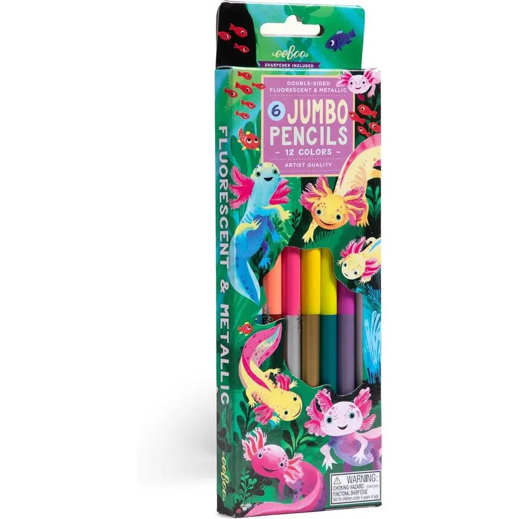 Axolotl 6 Double-Sided Jumbo Pencils 1
