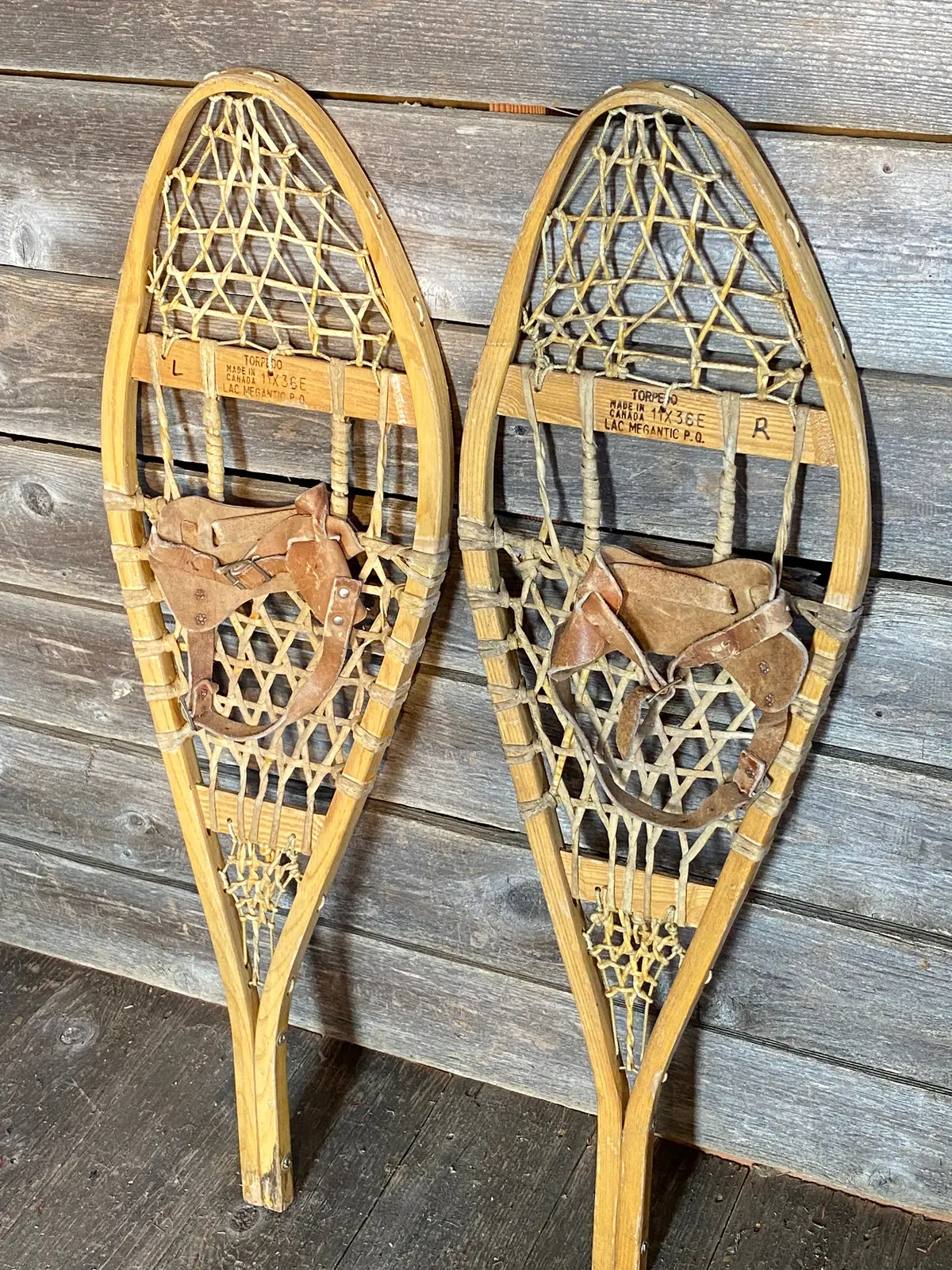 Vintage Canadian Torpedo Snowshoes 1