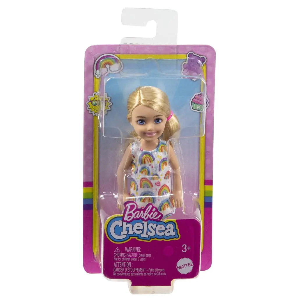 Barbie Chelsea Doll Rainbow Print Dress 1