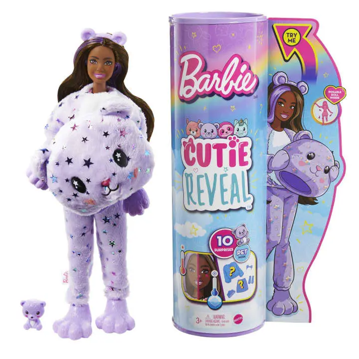 Barbie Cutie Reveal Teddy Plush Costume Doll 1