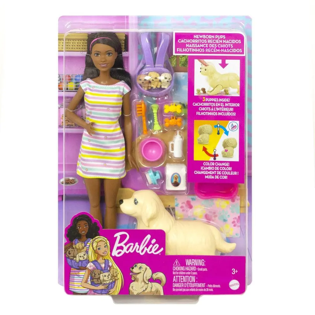 Barbie Doll And Newborn Pups 1
